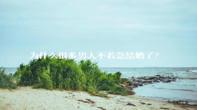 为什么很多男人不着急结婚了？