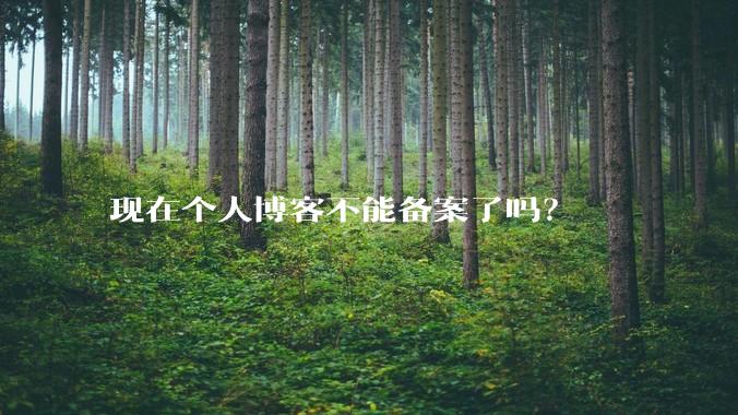 现在个人博客不能备案了吗？