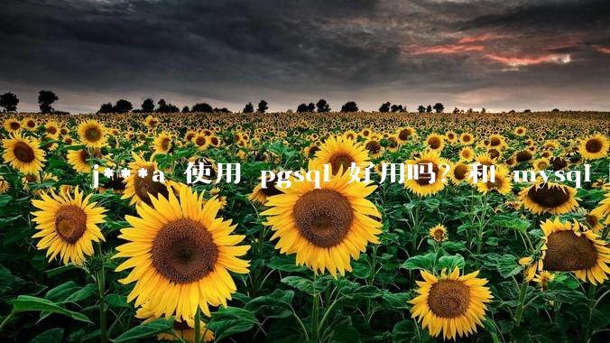 j***a 使用 pgsql 好用吗？和 mysql 区别大吗？