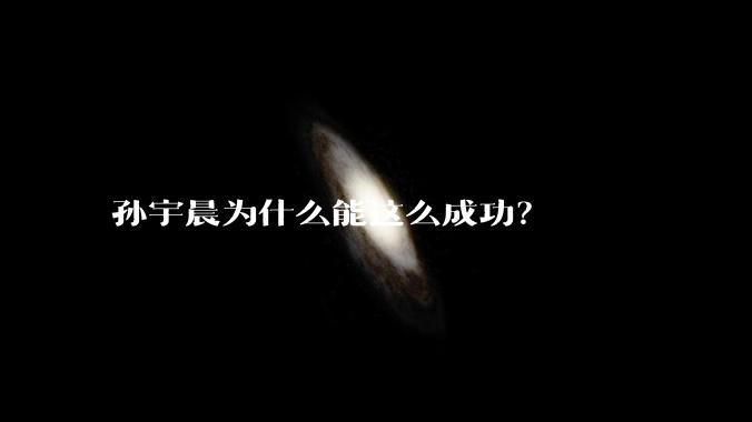 孙宇晨为什么能这么成功？