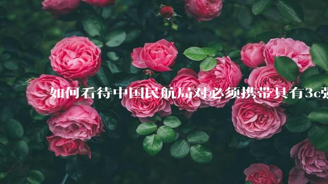 如何看待中国民航局对必须携带具有3c强制认证的充电宝上机的规定？