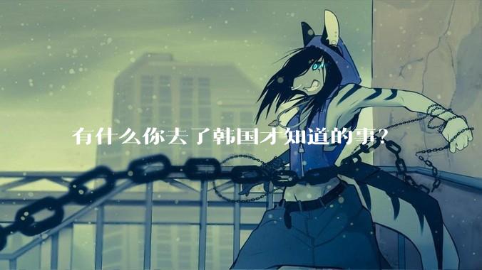 有什么你去了韩国才知道的事？