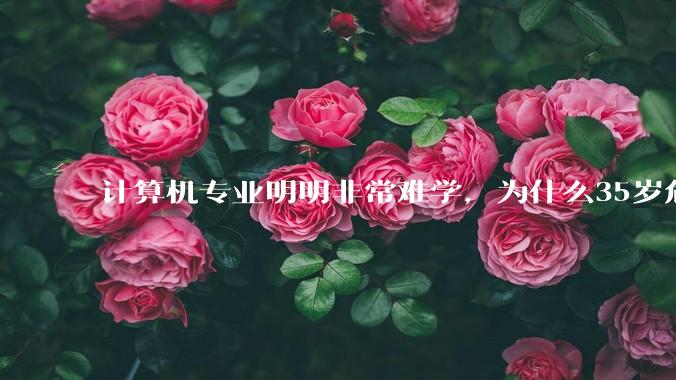 计算机专业明明非常难学，为什么35岁危机非常严重？