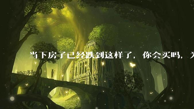 当下房子已经跌到这样了，你会买吗，为什么？